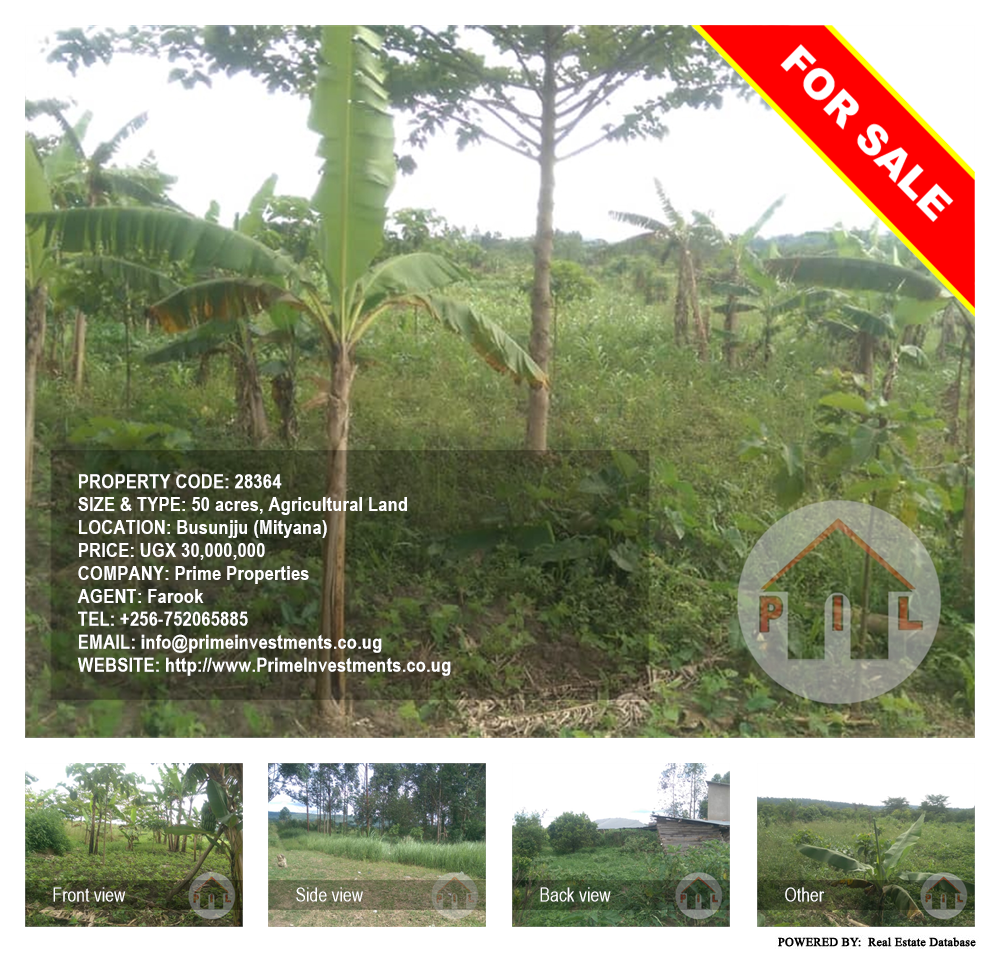 Agricultural Land  for sale in Busunjju Mityana Uganda, code: 28364