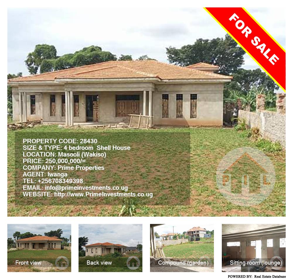 4 bedroom Shell House  for sale in Masooli Wakiso Uganda, code: 28430