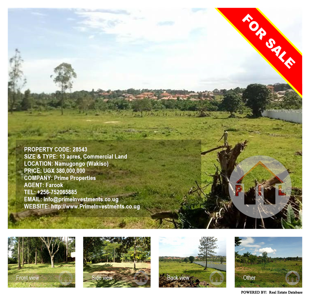 Commercial Land  for sale in Namugongo Wakiso Uganda, code: 28543
