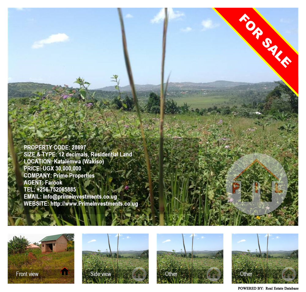 Residential Land  for sale in Katalemwa Wakiso Uganda, code: 28697