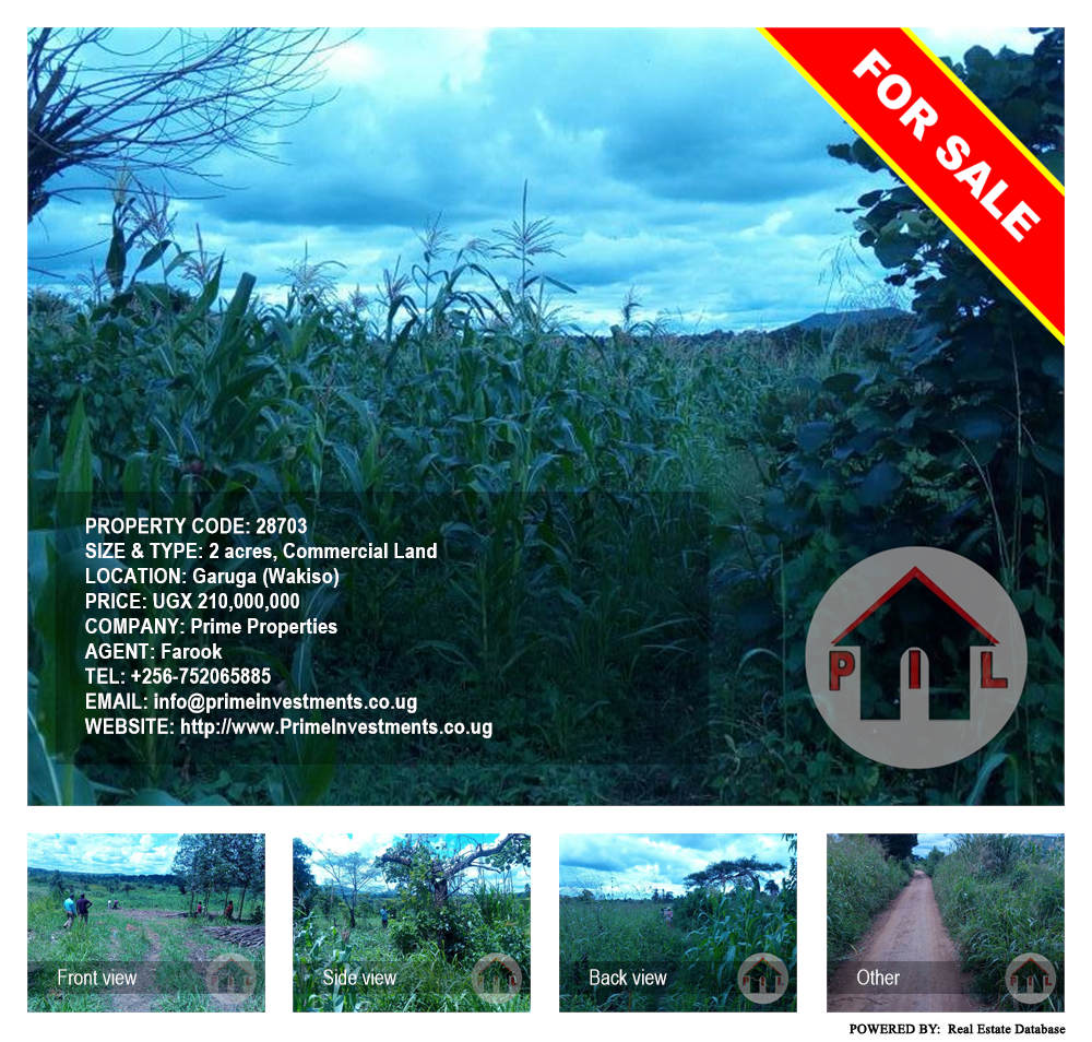 Commercial Land  for sale in Garuga Wakiso Uganda, code: 28703