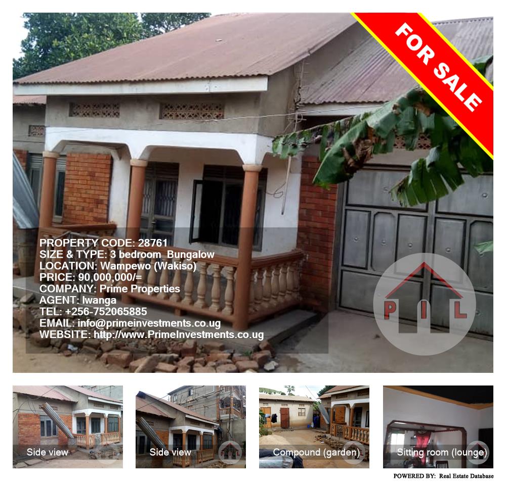 3 bedroom Bungalow  for sale in Wampeewo Wakiso Uganda, code: 28761