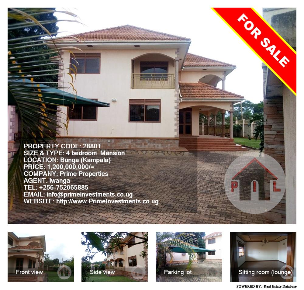 4 bedroom Mansion  for sale in Bbunga Kampala Uganda, code: 28801