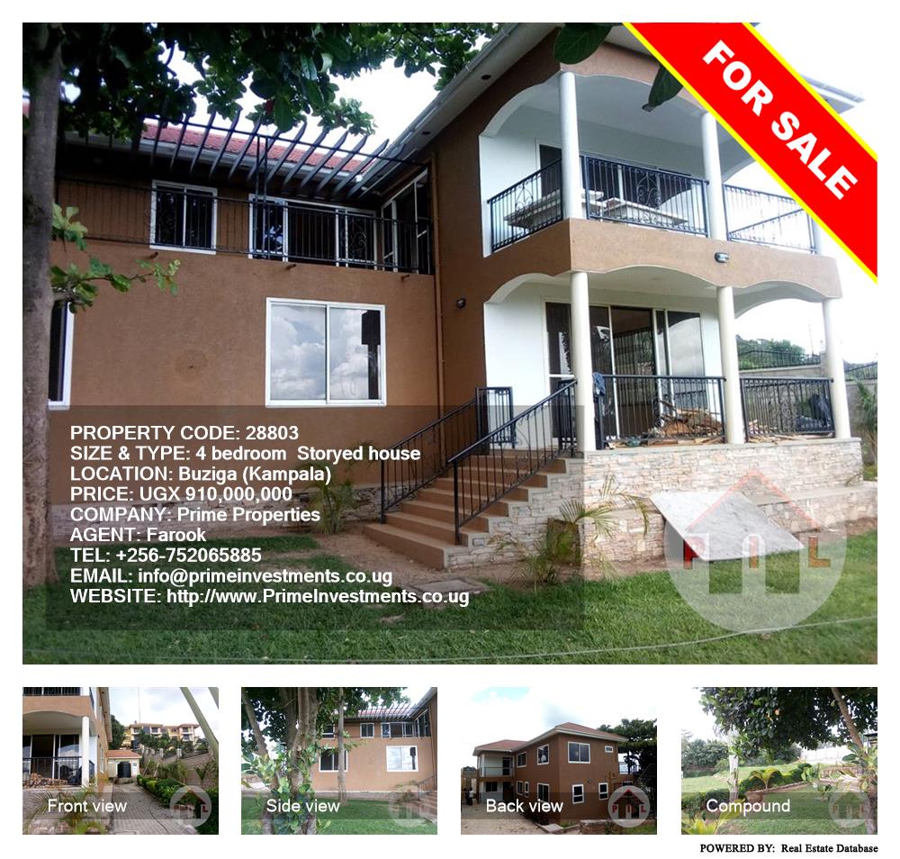 4 bedroom Storeyed house  for sale in Buziga Kampala Uganda, code: 28803