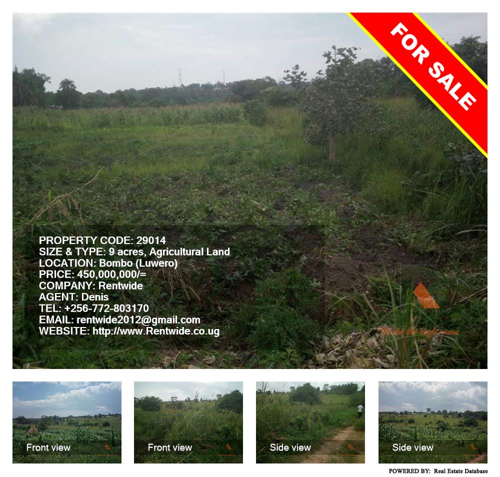 Agricultural Land  for sale in Bombo Luweero Uganda, code: 29014