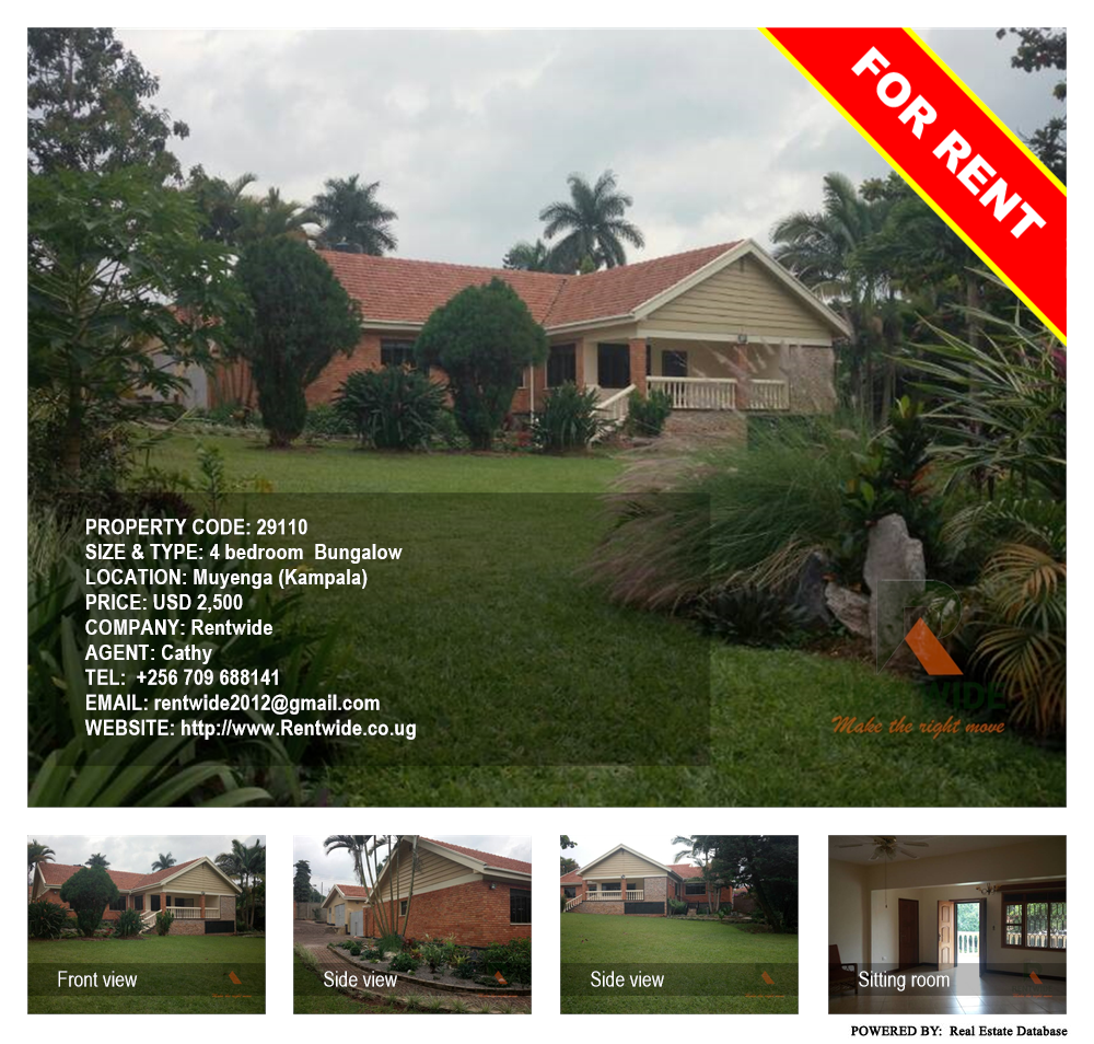 4 bedroom Bungalow  for rent in Muyenga Kampala Uganda, code: 29110