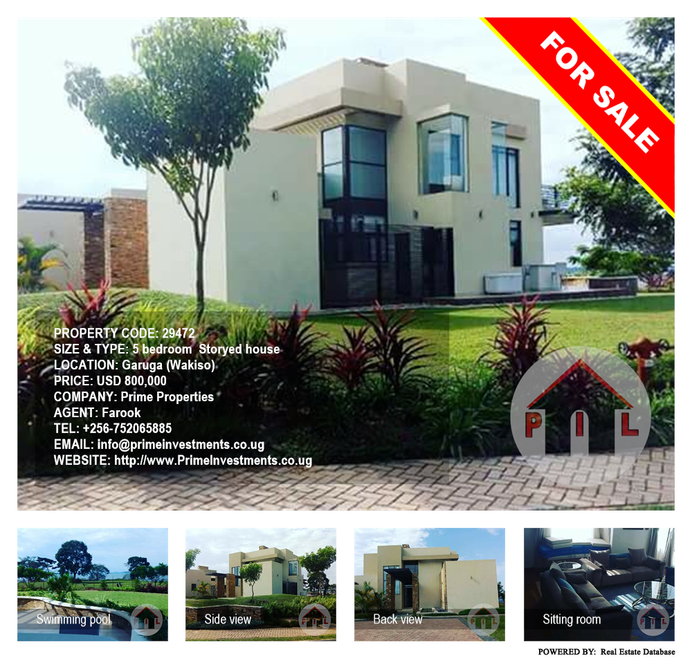 5 bedroom Storeyed house  for sale in Garuga Wakiso Uganda, code: 29472