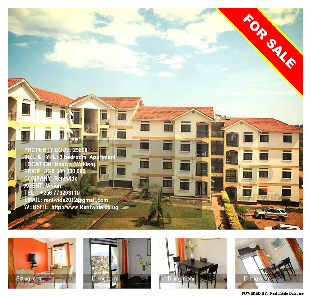 3 bedroom Apartment  for sale in Naalya Wakiso Uganda, code: 29806
