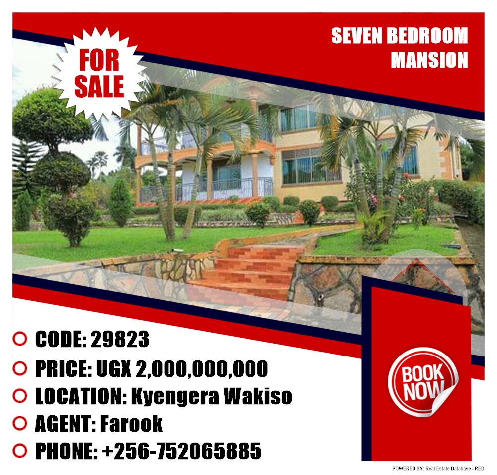 7 bedroom Mansion  for sale in Kyengela Wakiso Uganda, code: 29823