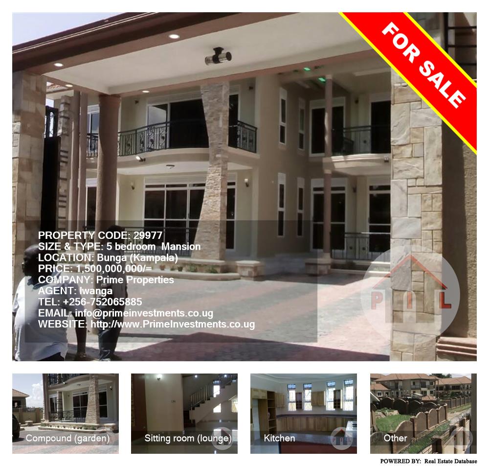 5 bedroom Mansion  for sale in Bbunga Kampala Uganda, code: 29977