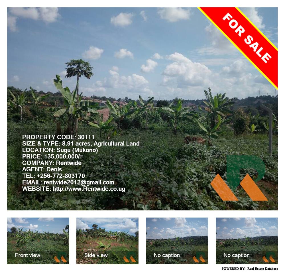 Agricultural Land  for sale in Sugu Mukono Uganda, code: 30111