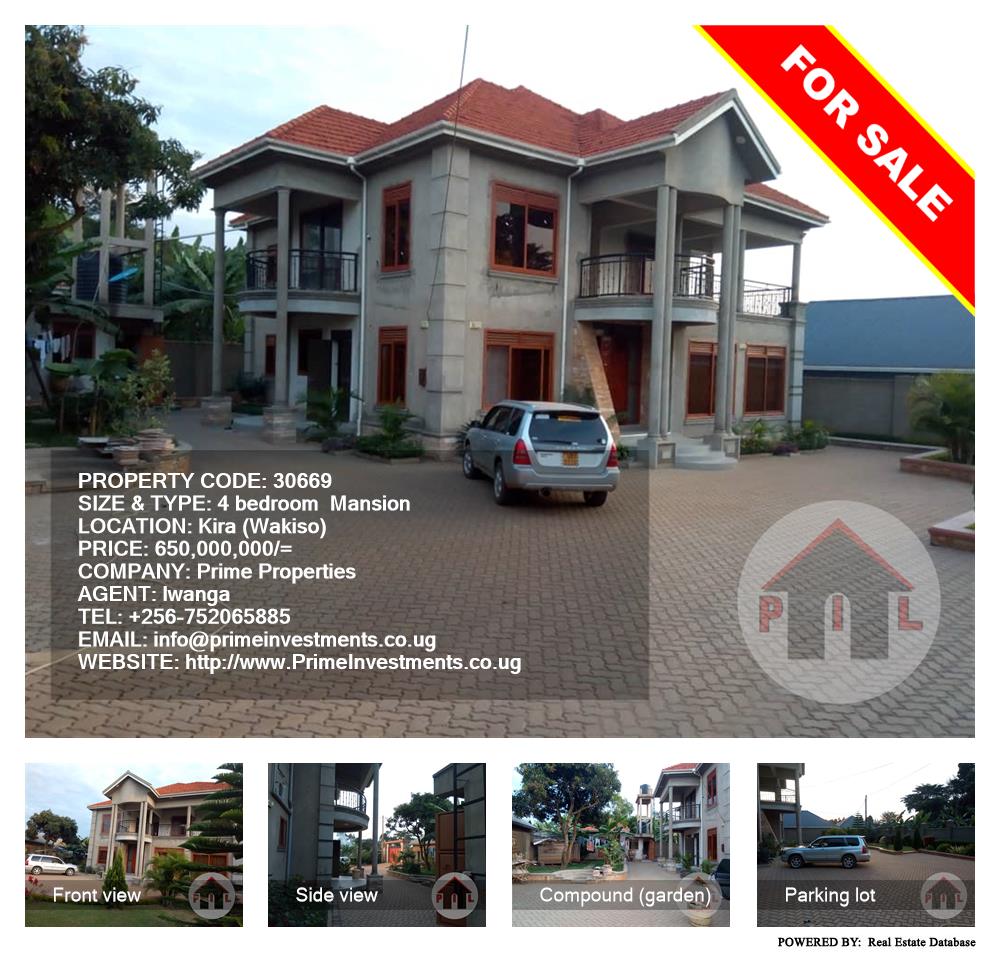 4 bedroom Mansion  for sale in Kira Wakiso Uganda, code: 30669