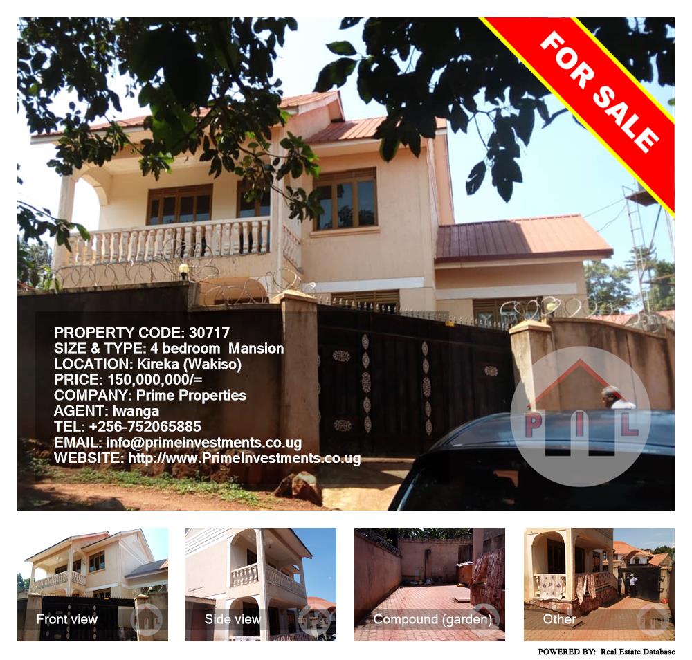 4 bedroom Mansion  for sale in Kireka Wakiso Uganda, code: 30717