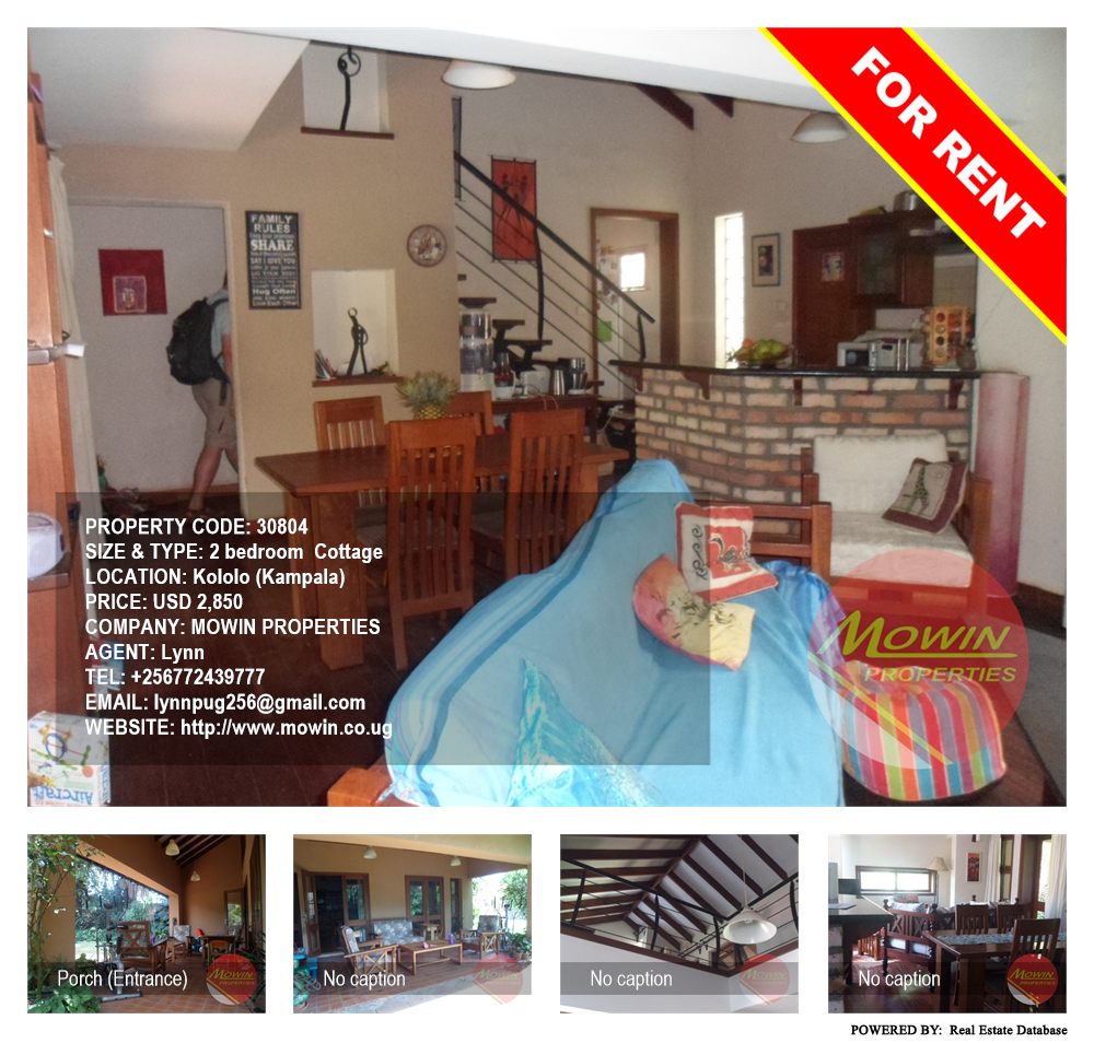 2 bedroom Cottage  for rent in Kololo Kampala Uganda, code: 30804
