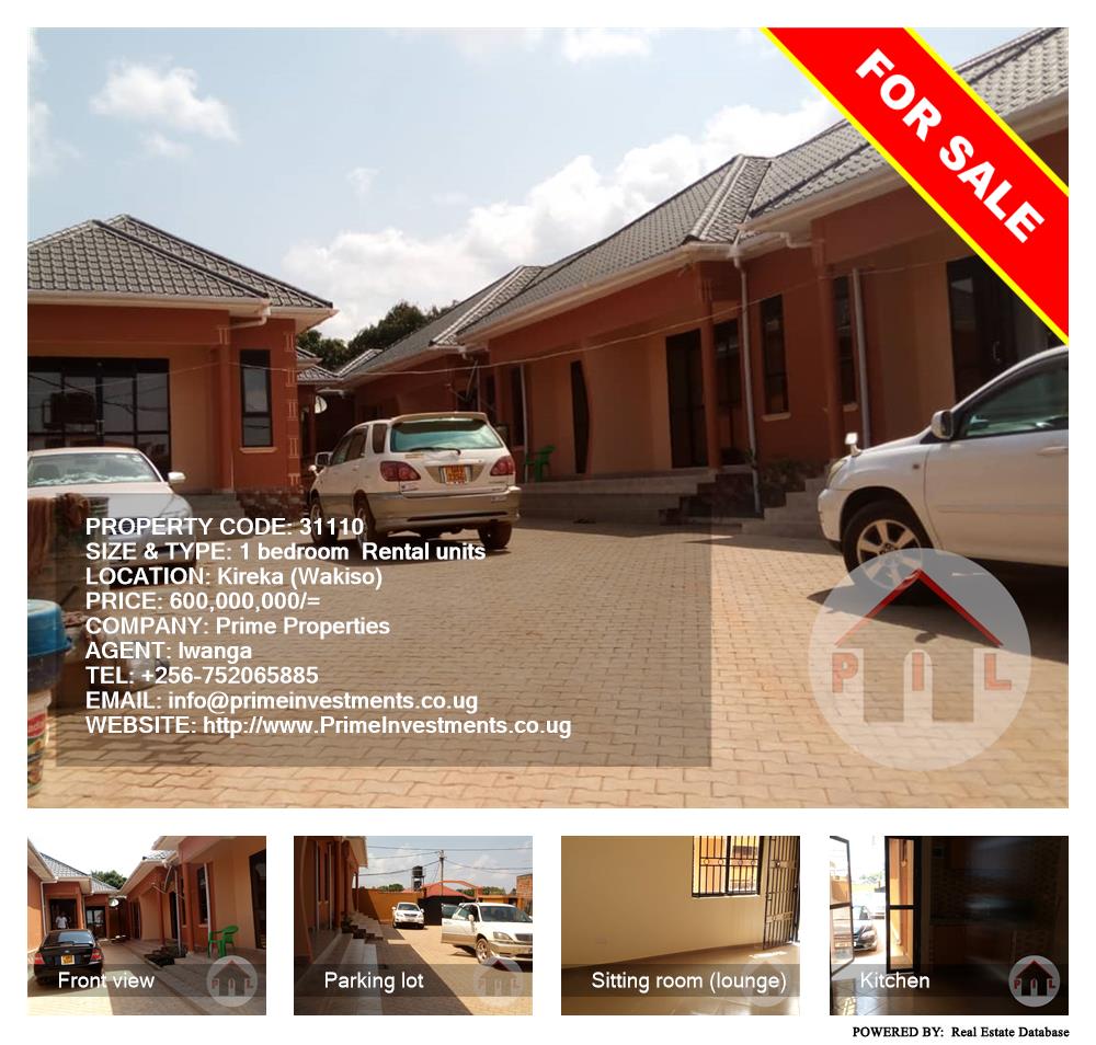 1 bedroom Rental units  for sale in Kireka Wakiso Uganda, code: 31110