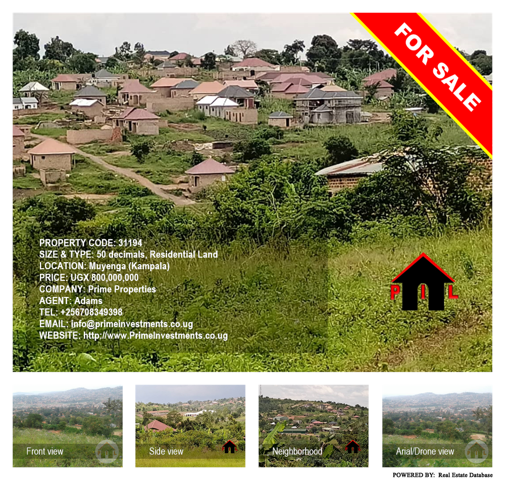 Residential Land  for sale in Muyenga Kampala Uganda, code: 31194