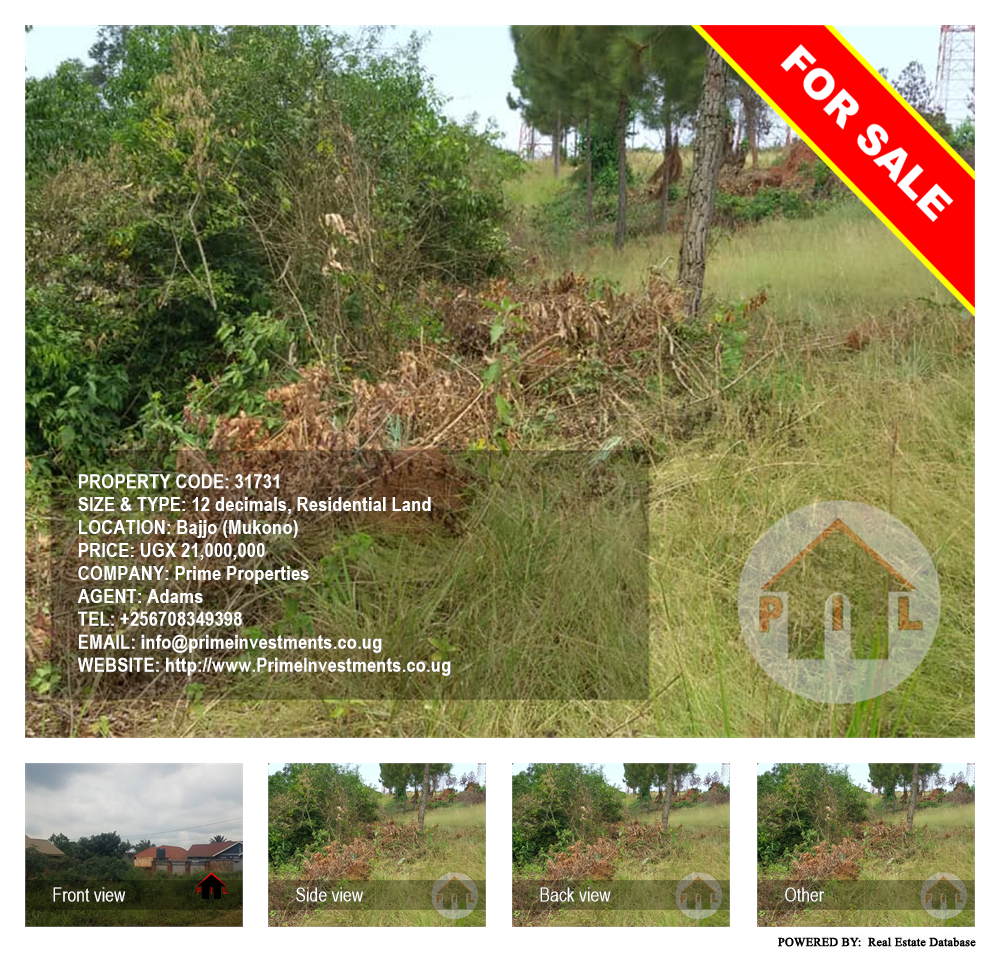 Residential Land  for sale in Bajjo Mukono Uganda, code: 31731