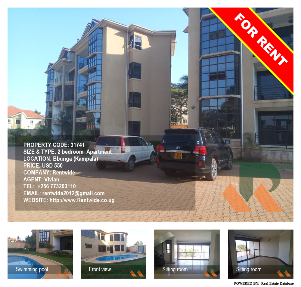 2 bedroom Apartment  for rent in Bbunga Kampala Uganda, code: 31741