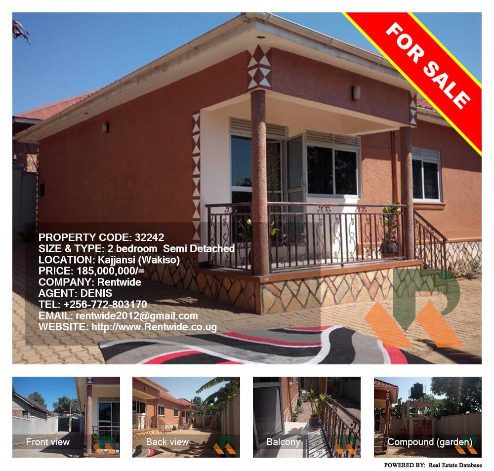 2 bedroom Semi Detached  for sale in Kajjansi Wakiso Uganda, code: 32242