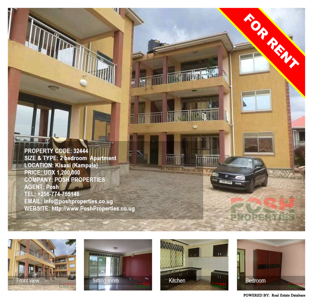2 bedroom Apartment  for rent in Kisaasi Kampala Uganda, code: 32444