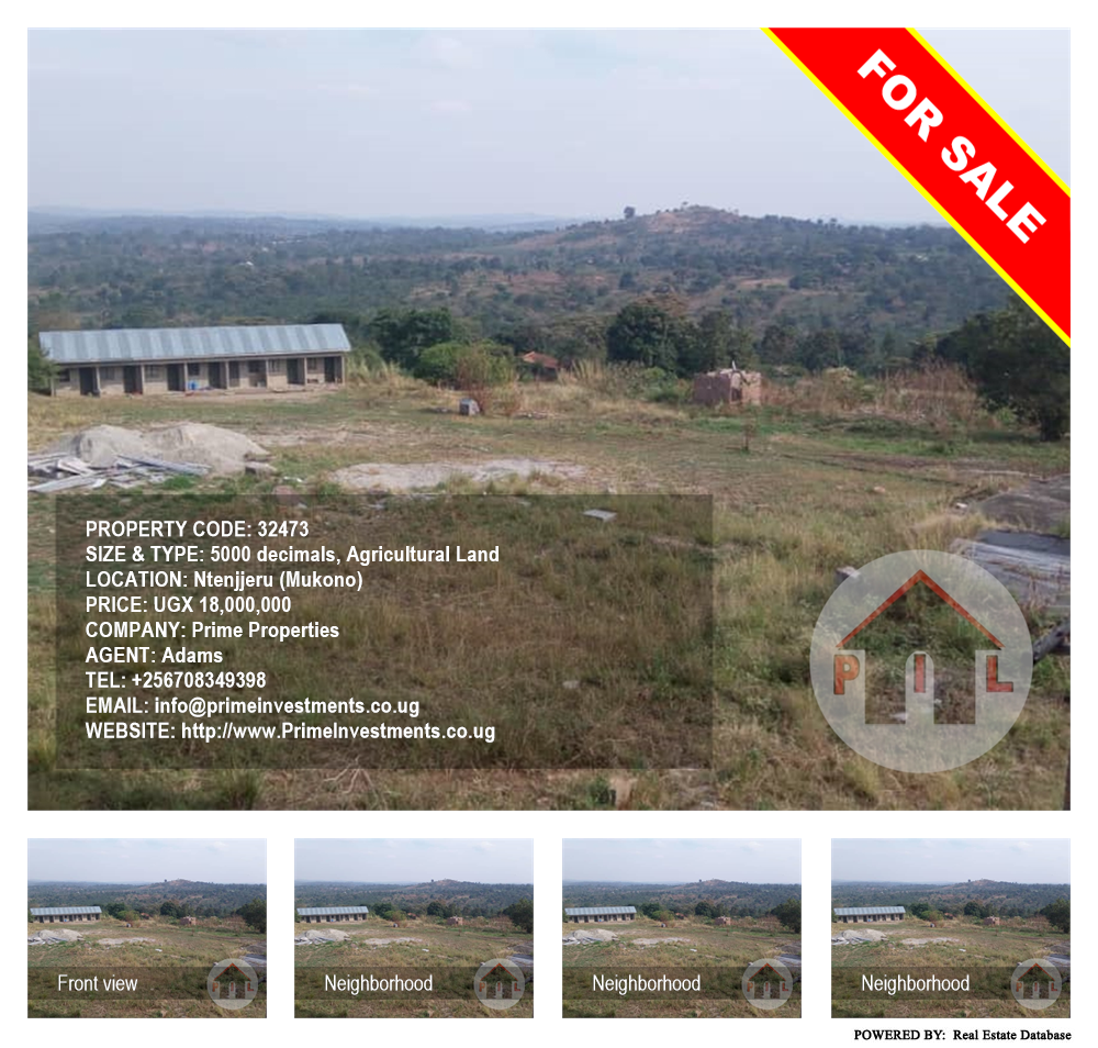 Agricultural Land  for sale in Ntenjjeru Mukono Uganda, code: 32473