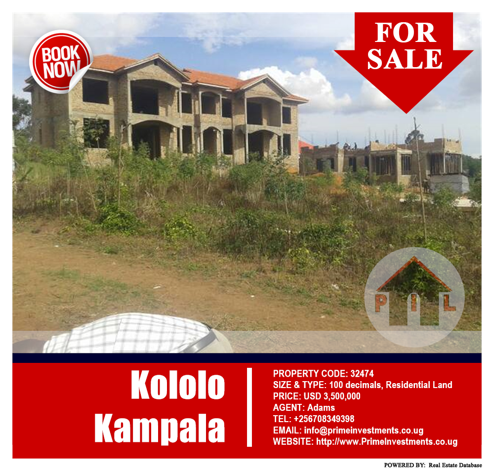Residential Land  for sale in Kololo Kampala Uganda, code: 32474