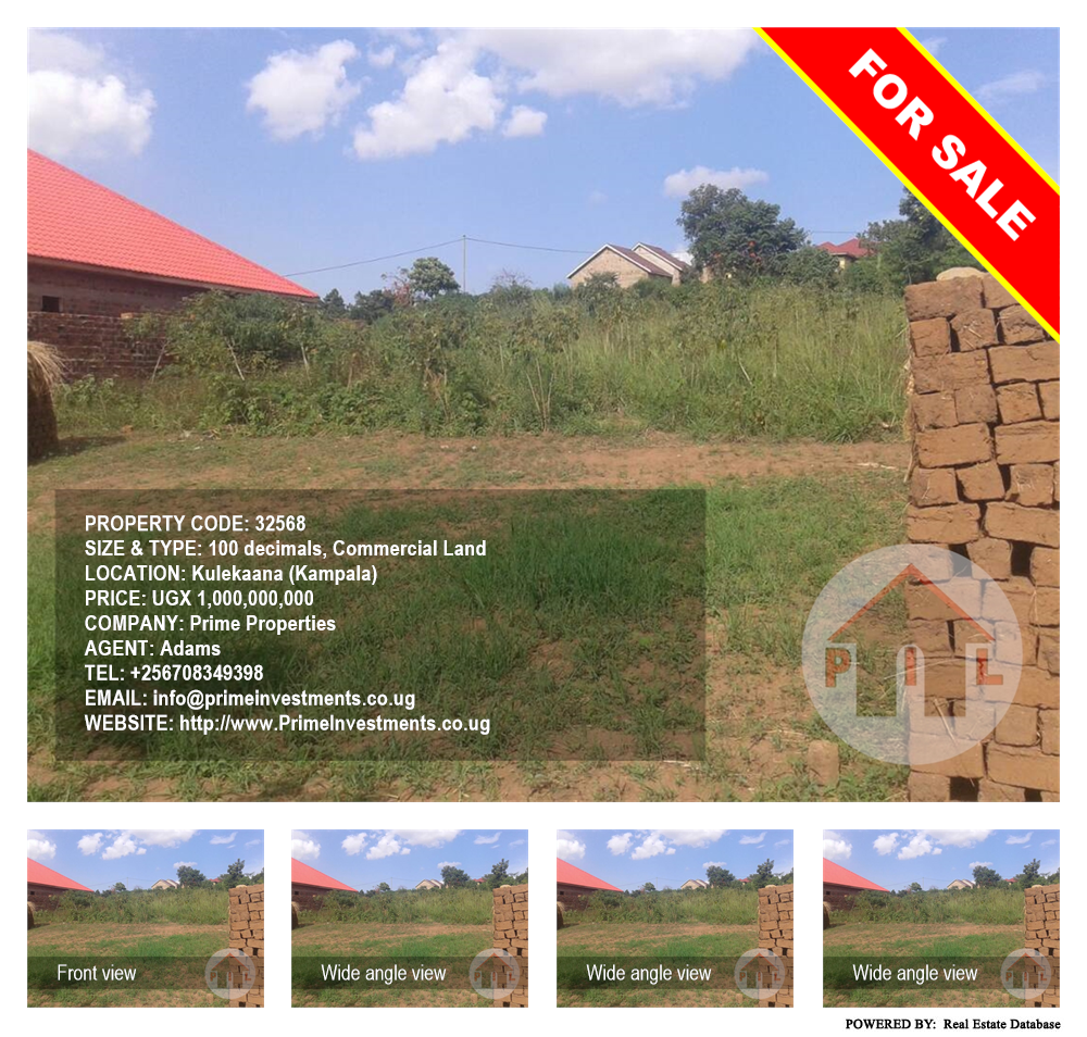 Commercial Land  for sale in Kuleekaana Kampala Uganda, code: 32568