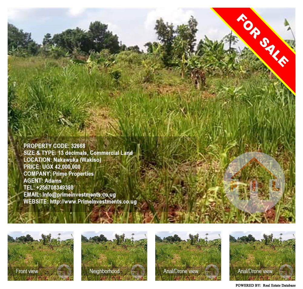 Commercial Land  for sale in Nakawuka Wakiso Uganda, code: 32668