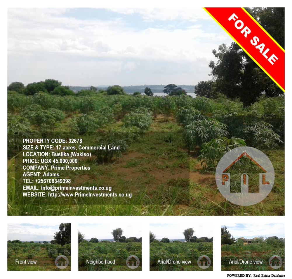 Commercial Land  for sale in Busiika Wakiso Uganda, code: 32678