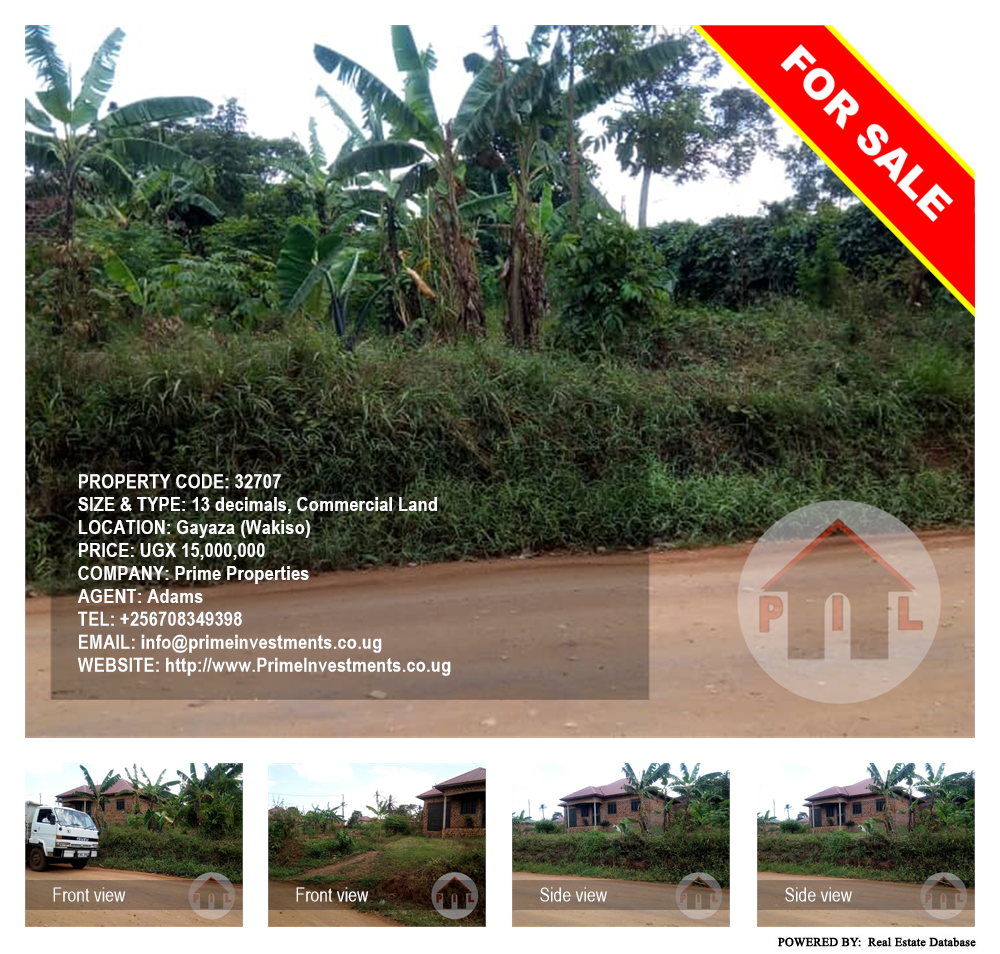 Commercial Land  for sale in Gayaza Wakiso Uganda, code: 32707