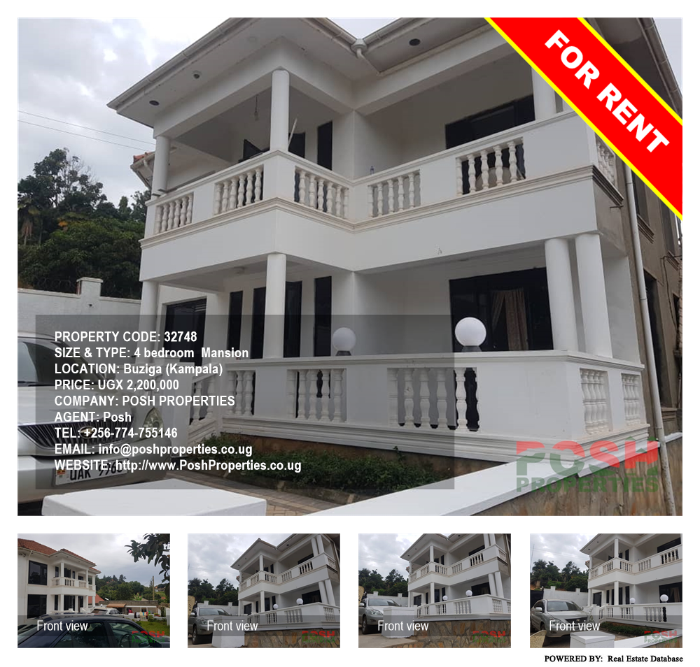 4 bedroom Mansion  for rent in Buziga Kampala Uganda, code: 32748
