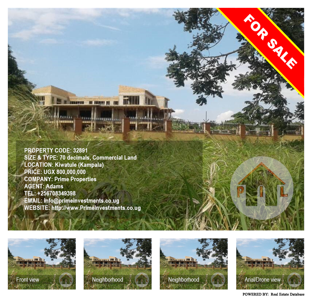 Commercial Land  for sale in Kiwaatule Kampala Uganda, code: 32891