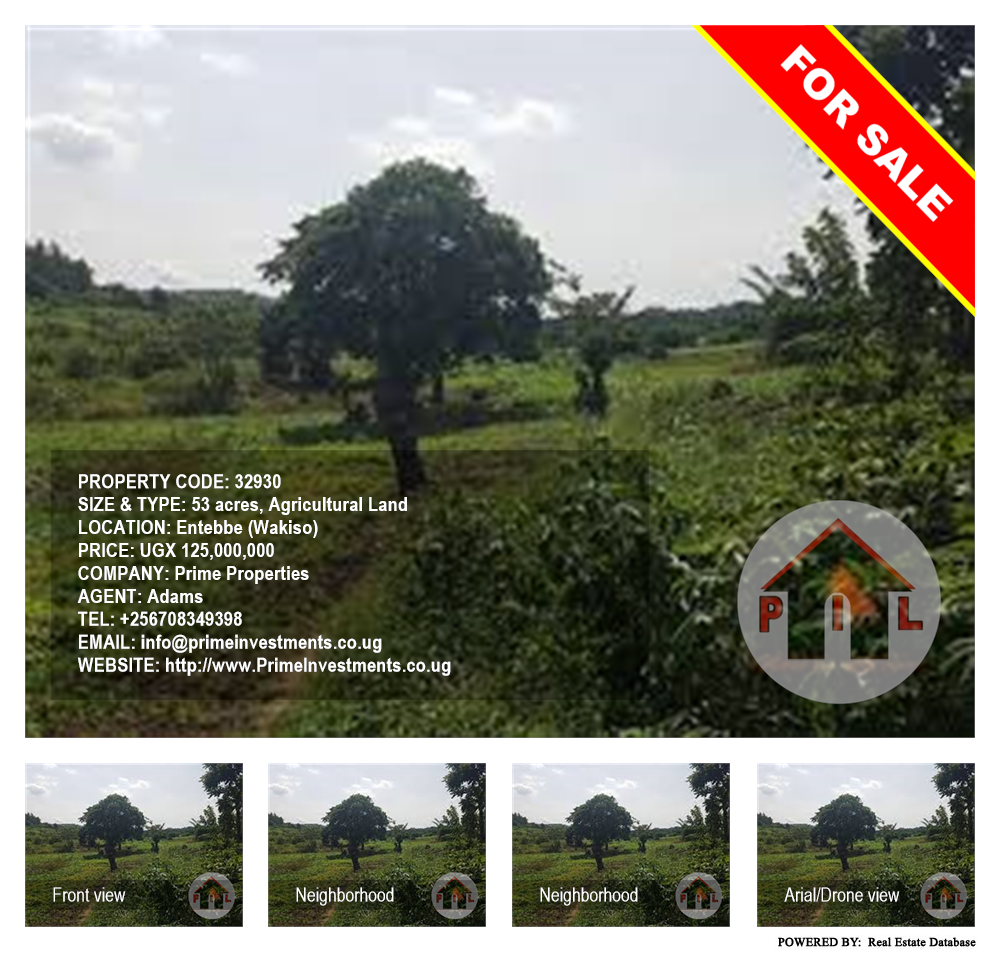 Agricultural Land  for sale in Entebbe Wakiso Uganda, code: 32930