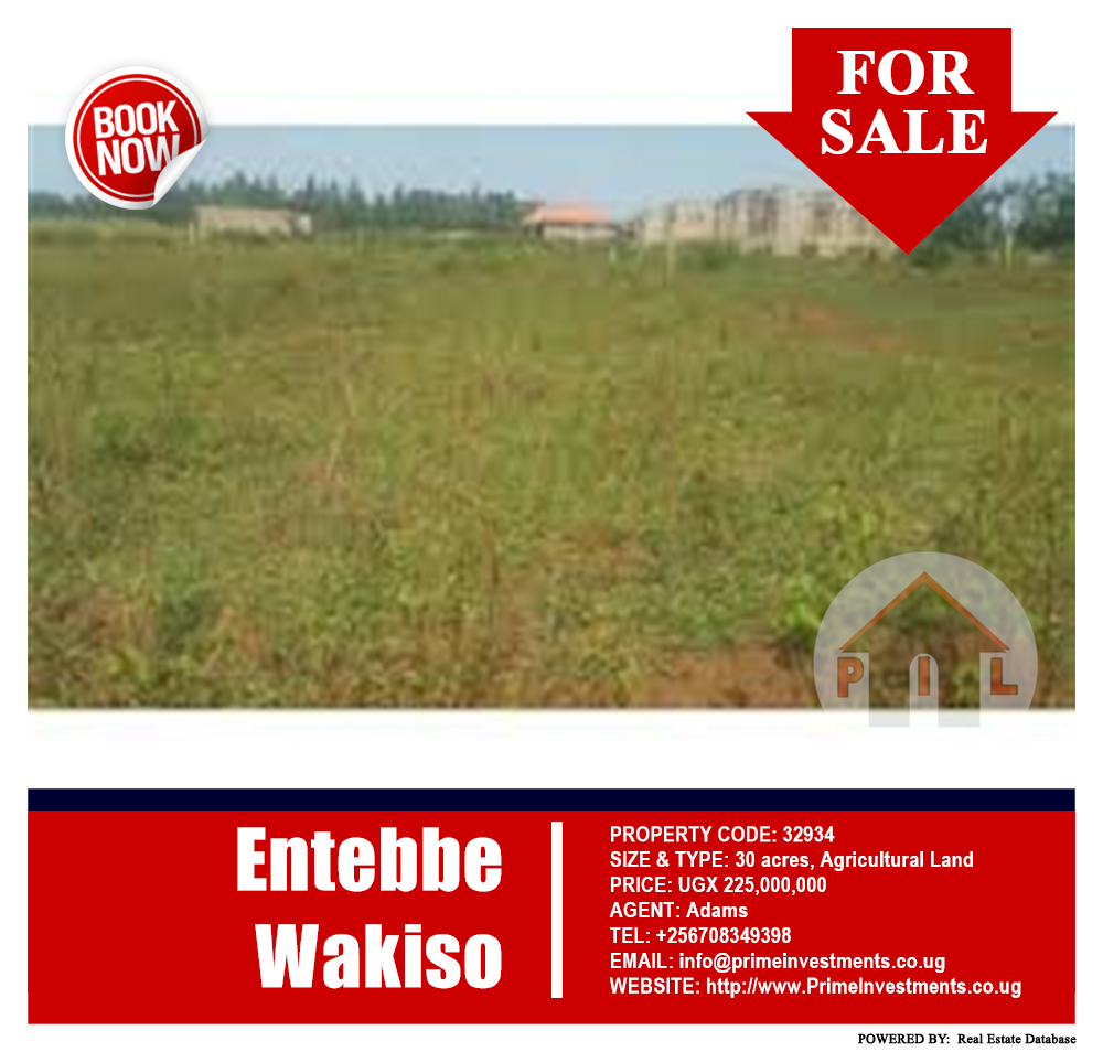Agricultural Land  for sale in Entebbe Wakiso Uganda, code: 32934