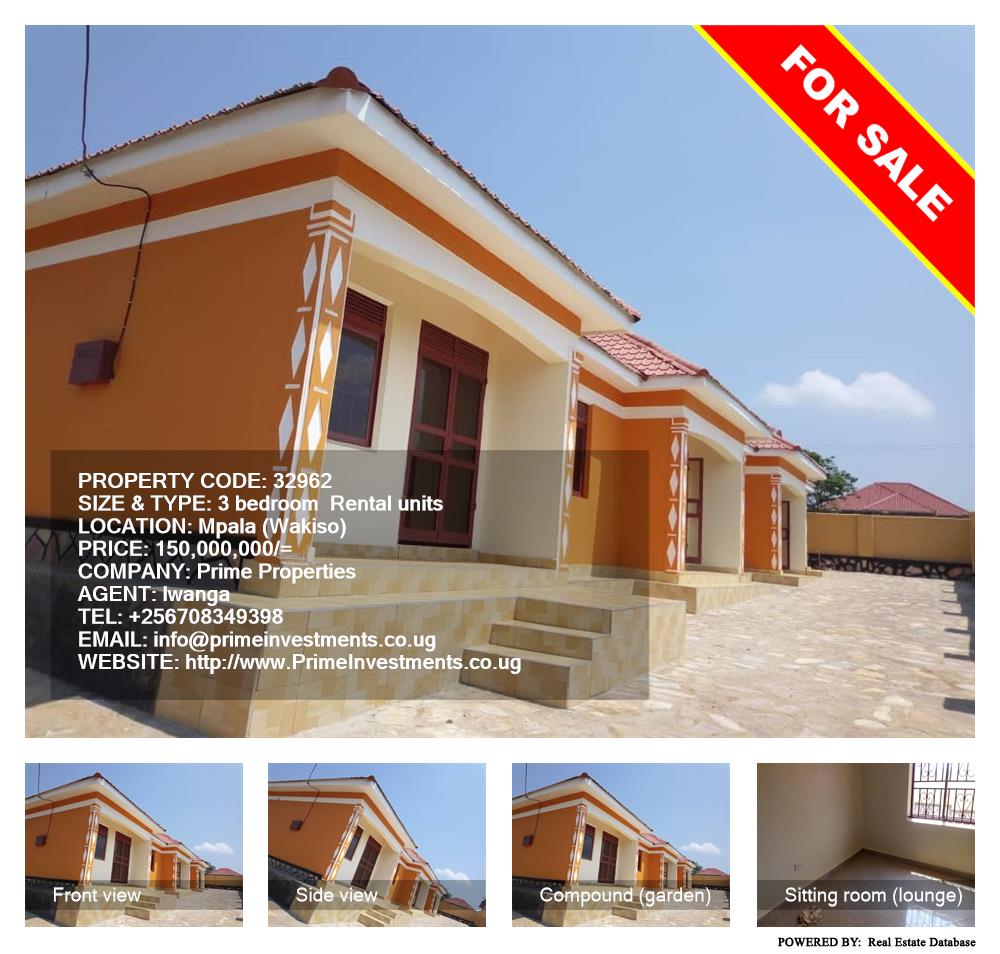 3 bedroom Rental units  for sale in Mpala Wakiso Uganda, code: 32962