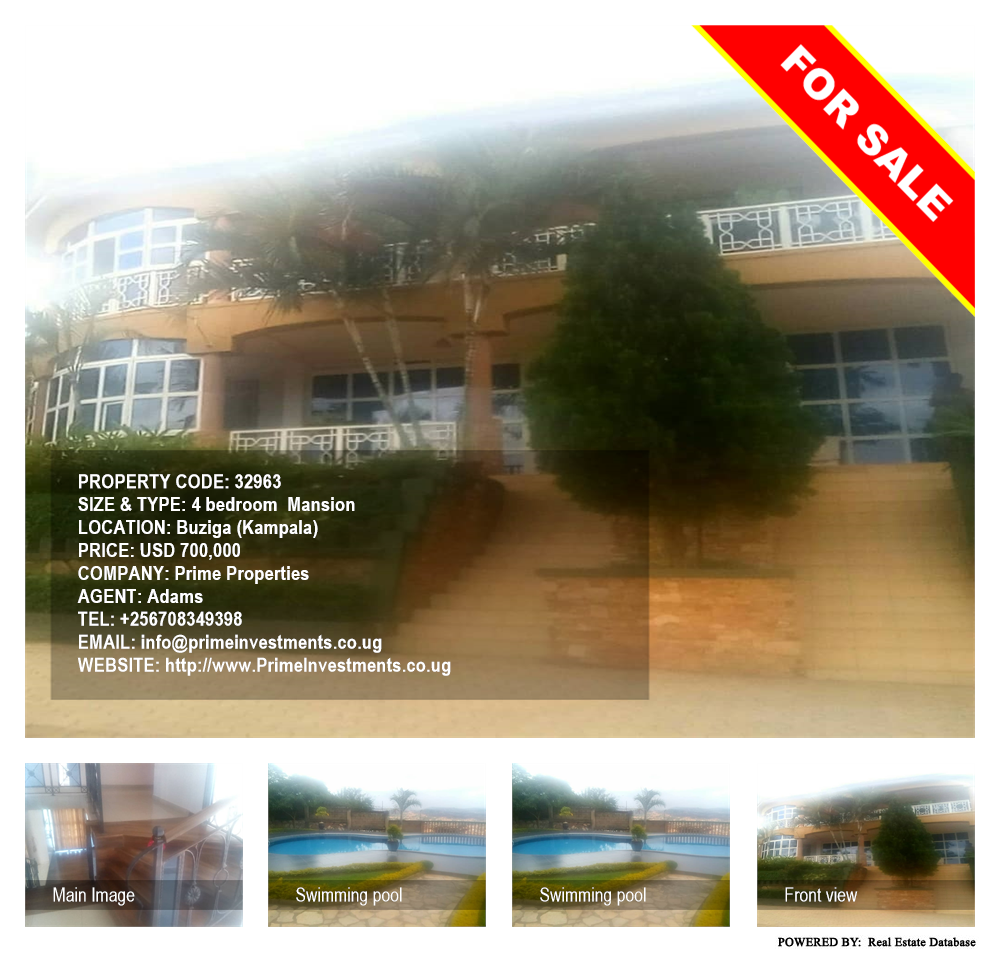 4 bedroom Mansion  for sale in Buziga Kampala Uganda, code: 32963