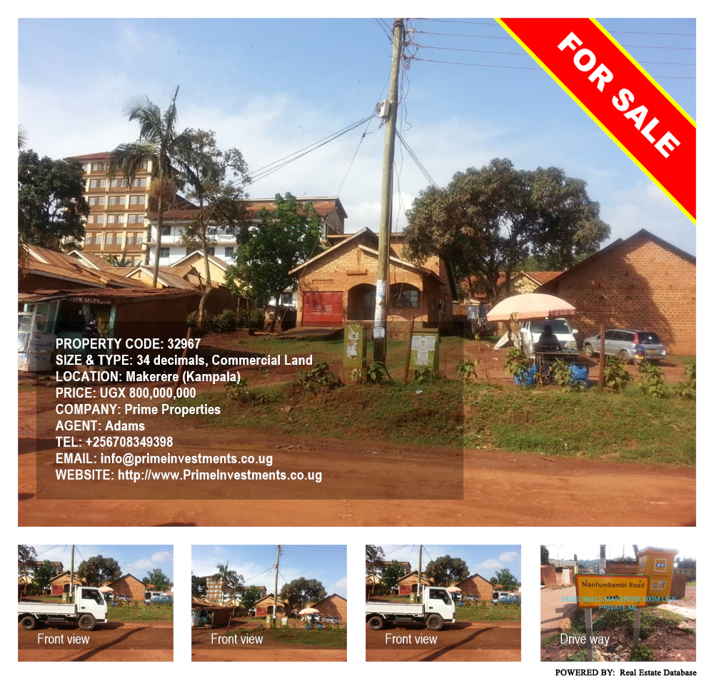 Commercial Land  for sale in Makerere Kampala Uganda, code: 32967