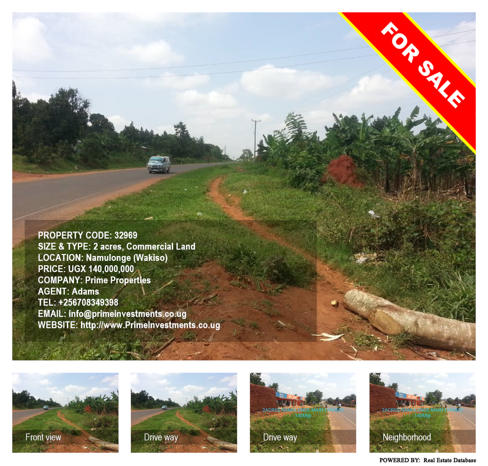 Commercial Land  for sale in Namulonge Wakiso Uganda, code: 32969