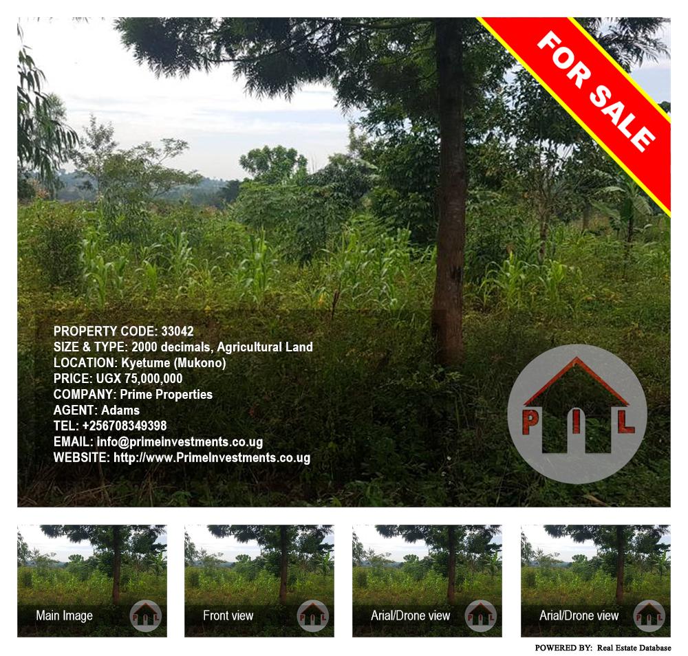 Agricultural Land  for sale in Kyetume Mukono Uganda, code: 33042