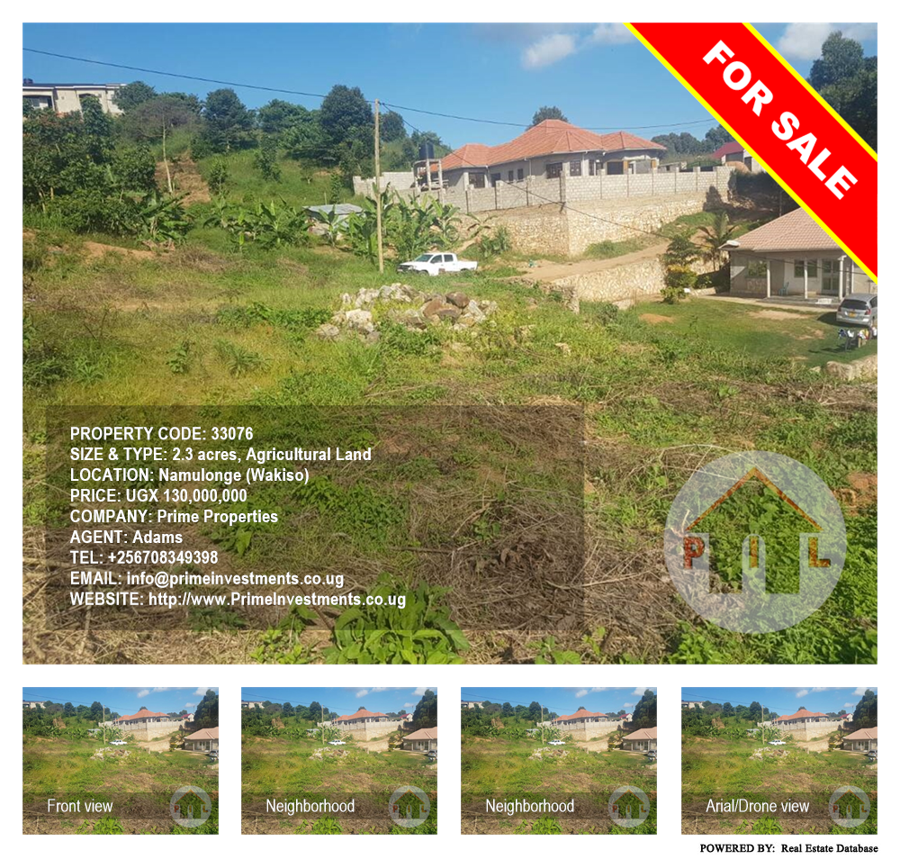 Agricultural Land  for sale in Namulonge Wakiso Uganda, code: 33076