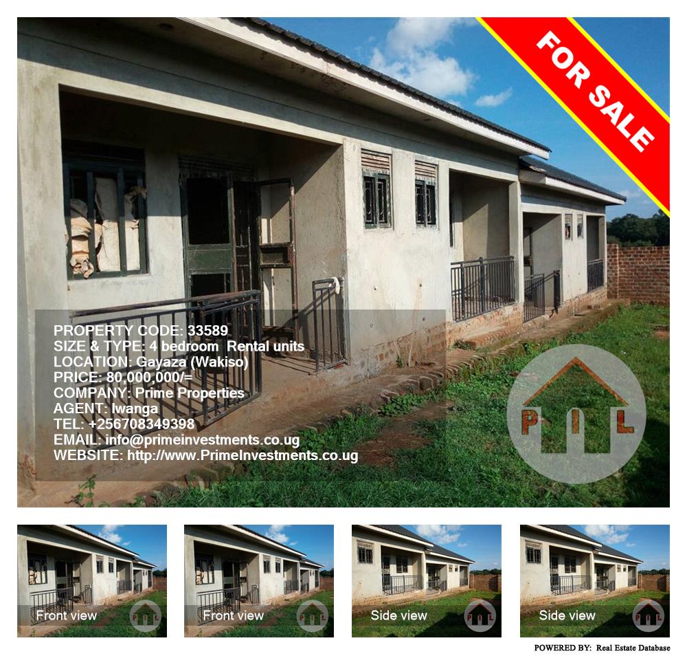 4 bedroom Rental units  for sale in Gayaza Wakiso Uganda, code: 33589