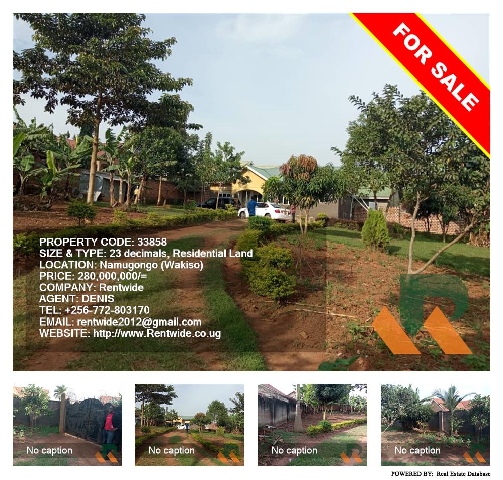 Residential Land  for sale in Namugongo Wakiso Uganda, code: 33858
