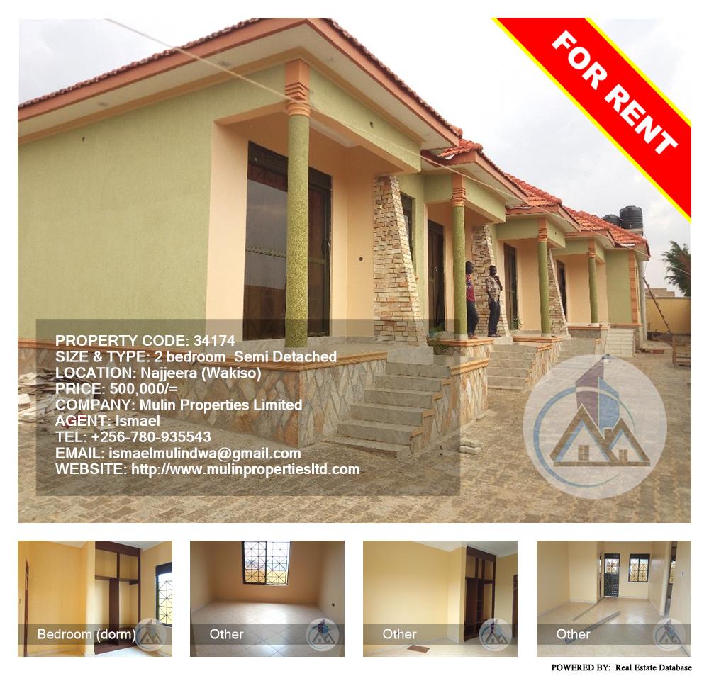 2 bedroom Semi Detached  for rent in Najjera Wakiso Uganda, code: 34174