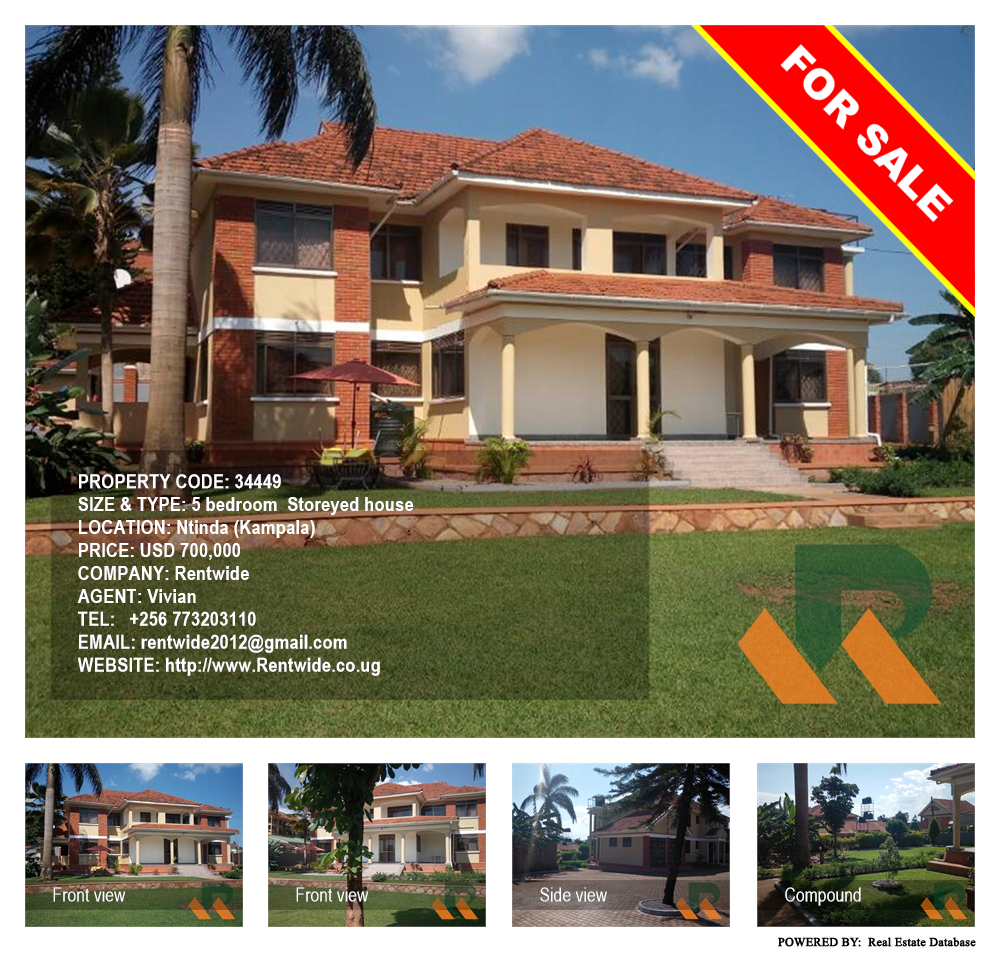 5 bedroom Storeyed house  for sale in Ntinda Kampala Uganda, code: 34449