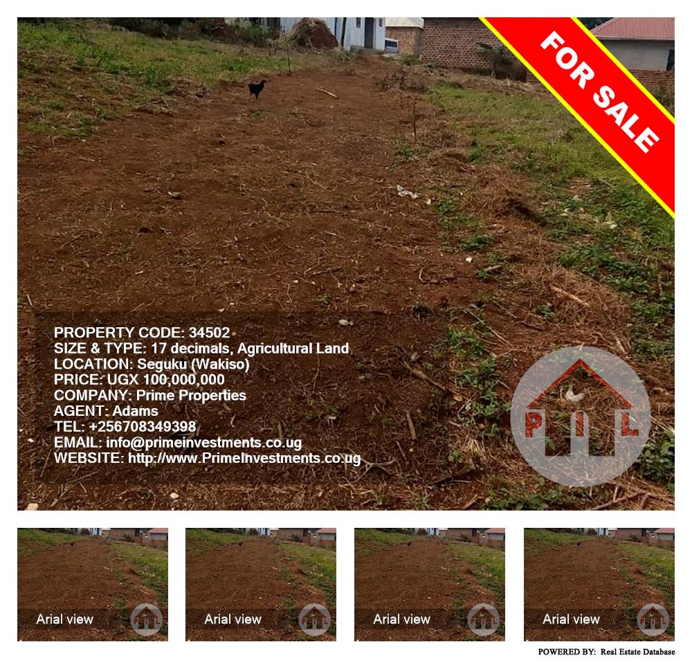 Agricultural Land  for sale in Seguku Wakiso Uganda, code: 34502