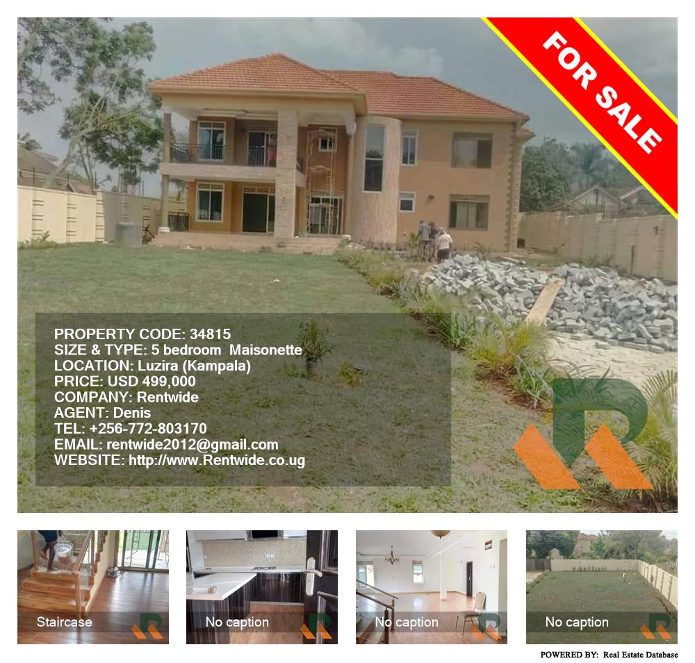 5 bedroom Maisonette  for sale in Luzira Kampala Uganda, code: 34815