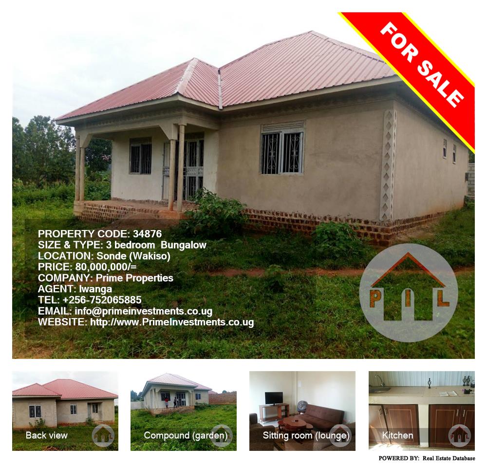 3 bedroom Bungalow  for sale in Sonde Wakiso Uganda, code: 34876