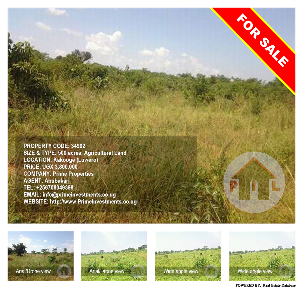 Agricultural Land  for sale in Kakooge Luweero Uganda, code: 34902