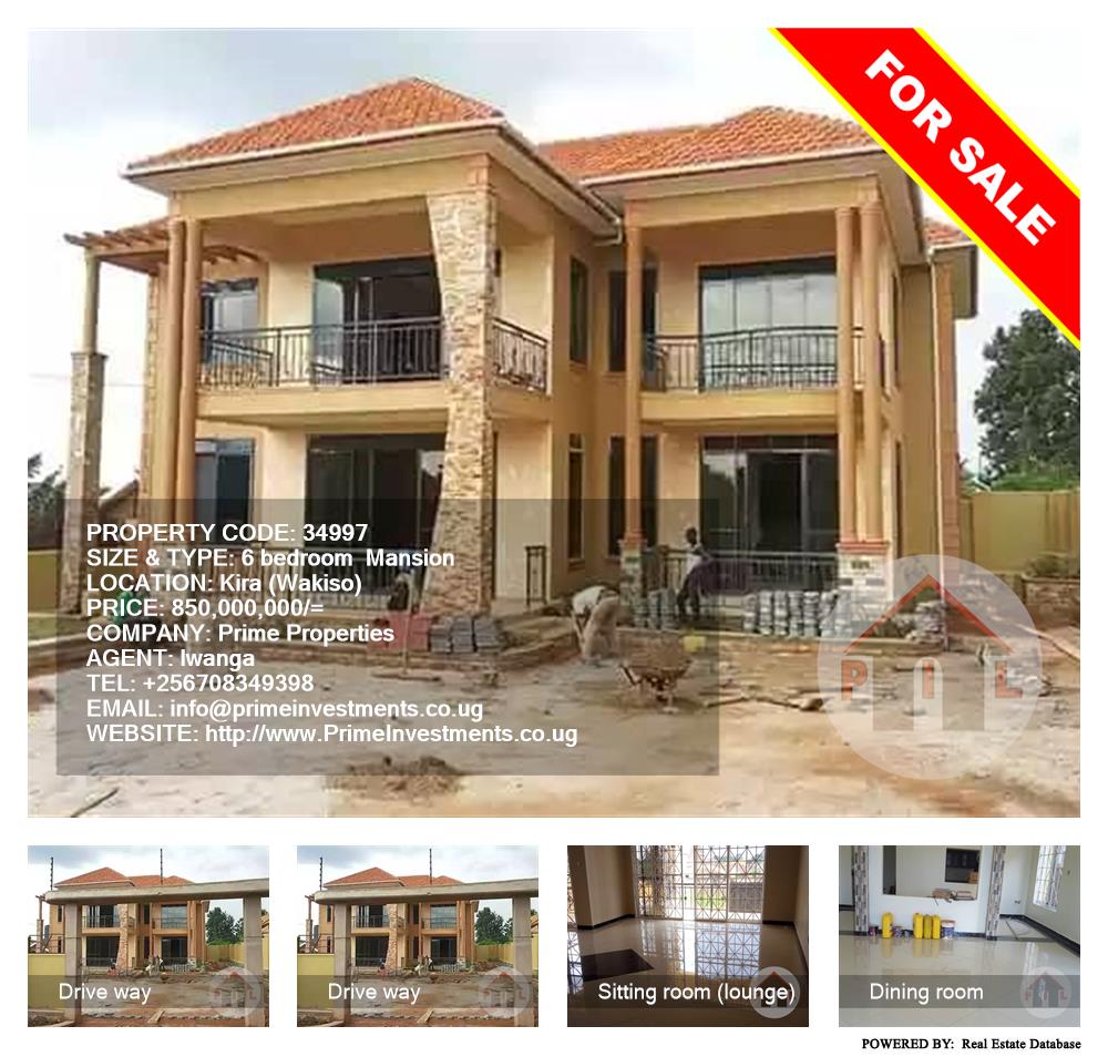 6 bedroom Mansion  for sale in Kira Wakiso Uganda, code: 34997