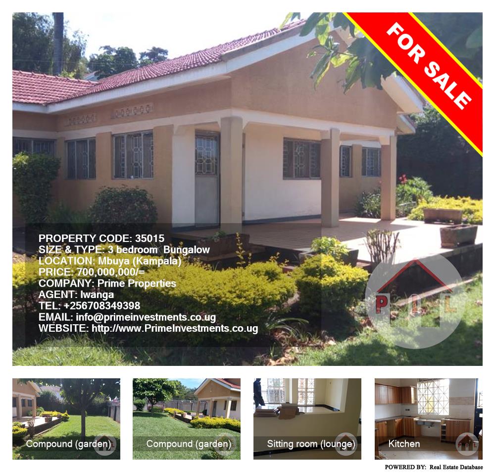 3 bedroom Bungalow  for sale in Mbuya Kampala Uganda, code: 35015